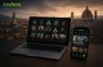 Portátil y móvil con tragamonedas de Assassin’s Creed y logo de Codere.